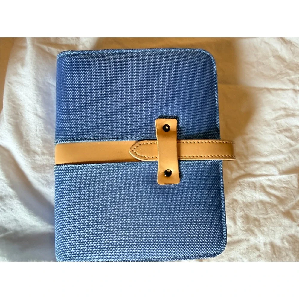 Franklin Covey Blue Ballistic Nylon 6-Ring Personal Organizer Planner 32527.577